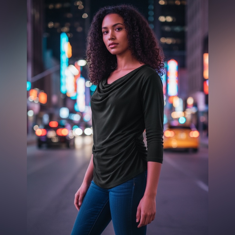 Iz Byer Black Women's Top